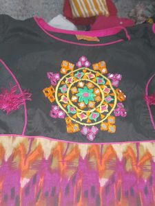 Stylish Kurta with Mirror Work Detail