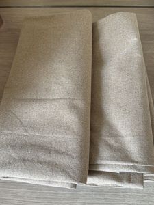 IKEA-Light Beige LINEN Curtains - Set of 2