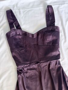 Elegant Purple Satin Dress
