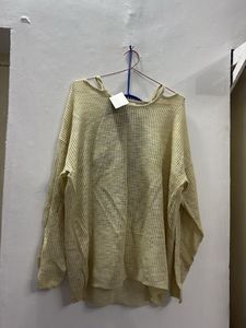 Sheer Knit Oversized Top