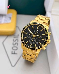 FOSSIL Heavy Metal strap . -Fossil lock. -Date ind