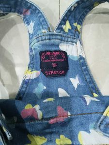 Cute Butterfly Denim Overalls for Girls