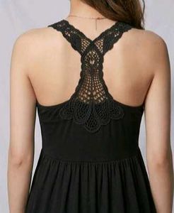 🎀Elegant Black Lace Back Maxi Dress🎀