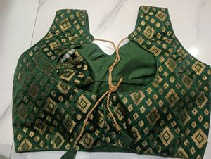 NEW Emerald Green Brocade Blouse