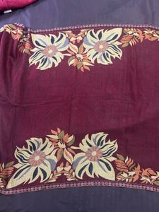 Floral Maroon Shawl for light winters
