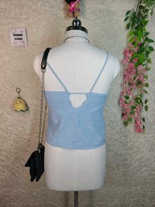 Baby Blue Scalloped Camisole Top