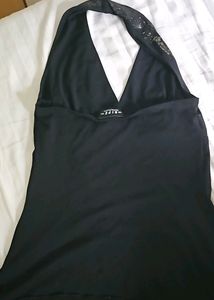 Halter Neck Black Top