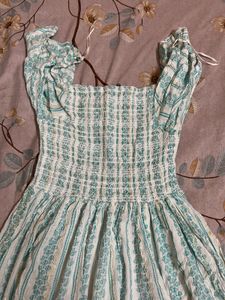 Blue &amp; White Striped Maxi Dress