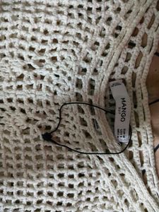 Authentic MANGO Handmade Crochet Knit Poncho Top