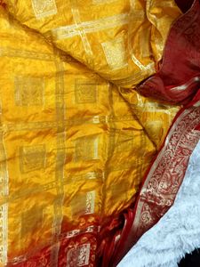 zari work Red Saree with Blouse🪷🎀🥳