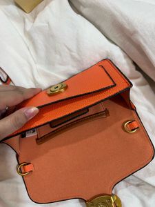 Coach Orange Leather Chain Bag