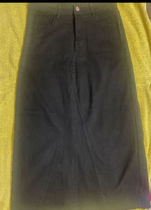 Dark Wash Maxi Denim Skirt