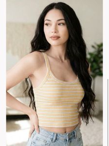 Striped Cropped Tank Top