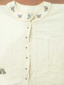Charming Butterfly Embroidered Shirt