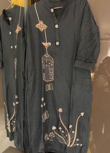 Grey Kurta & dupatta