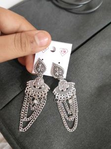 Charming Silver-Tone Dangle Earrings