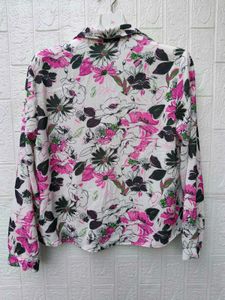 Korean Pintrest Chic Floral Print Button-Down Shir