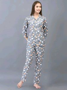Women Panda Print Nightsuit