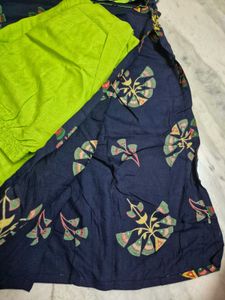 Navy Blue Kurta with Green Bottom500s