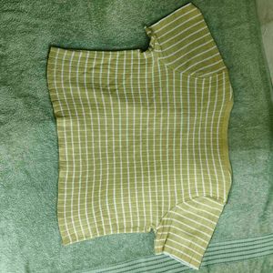 Cute Korean Mustard Yellow Crop Top