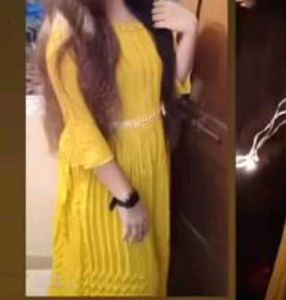 Mustard Yellow Colour Dress Yellow 💛