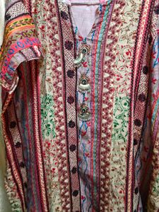 multi Ethnic Kurta embroidery and golden pants s