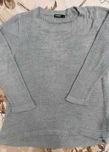Grey Knit Pullover