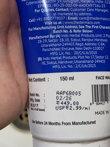 The Derma Co Face Wash