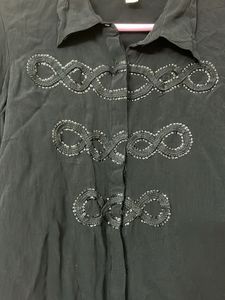 pure chunon  Black Embellished party we
