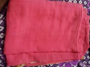 Pink Embellished Saree