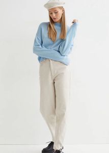 H&amp;M Women Blue Solid Acrylic Jumper