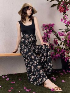Floral Jumpsuit with Wide Legs