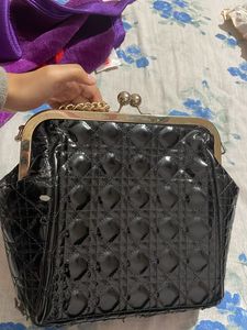 Jet Black Handbag