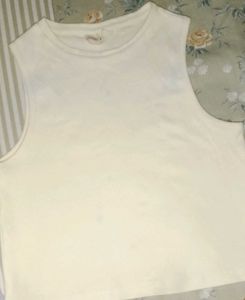 Cream Sleeveless Top