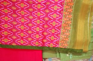 OFFER! RAW POCHAMPALLY SILK KURTA MATERIAL FOR S