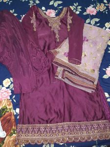 Elegant Maroon Kurta Set with Dupatta
