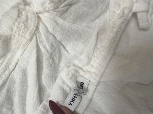 Bershka white Ruffle Halter Neck Crop Top