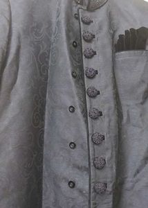 Men's Dark Blue Embroidered Sherwani Jacket