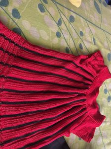 Girls' Red Striped Dress