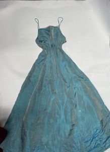 Elegant Teal Silk Maxi Dress