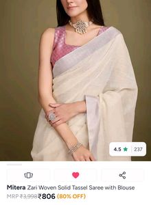 Saree with blouse piece