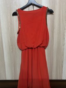 Orange Colour Partying Dress