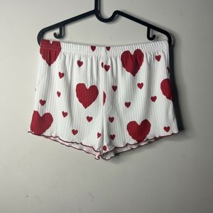 Cute Heart Print Cami Top and shorts