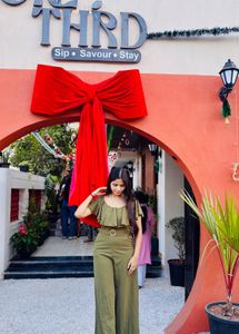 Stylish Olive Green Ruffled Jumpsuit