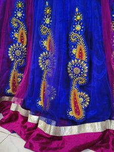 Embellished Anarkali suit with dupatta