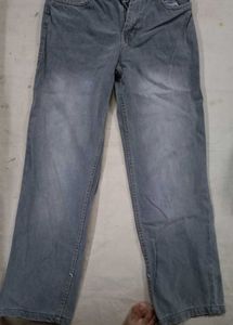 Gray Wash Denim Jeans