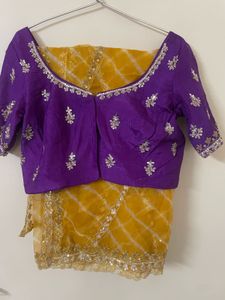 Vibrant Purple Embroidered Ethnic Skirt