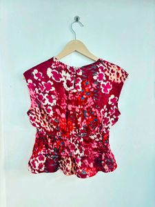 Stylish Floral Print Sleeveless Top