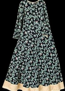 Black long gown with dupatta