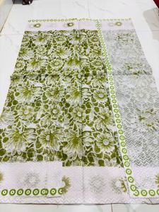 Elegant Green Floral Saree